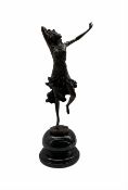 Bronze figure of a female dancer After Claire Jeanne Roberte Colinet