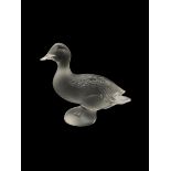 Lalique frosted glass model of a Duck