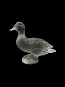 Lalique frosted glass model of a Duck