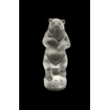 Lalique frosted glass model of a Performing Bear