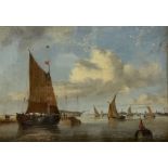 English School (late 19th century): Fishing Boats off the Dutch Coast