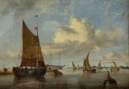 English School (late 19th century): Fishing Boats off the Dutch Coast