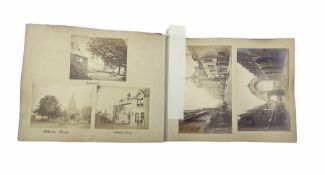 Victorian photograph album and contents including Sidney Harbour