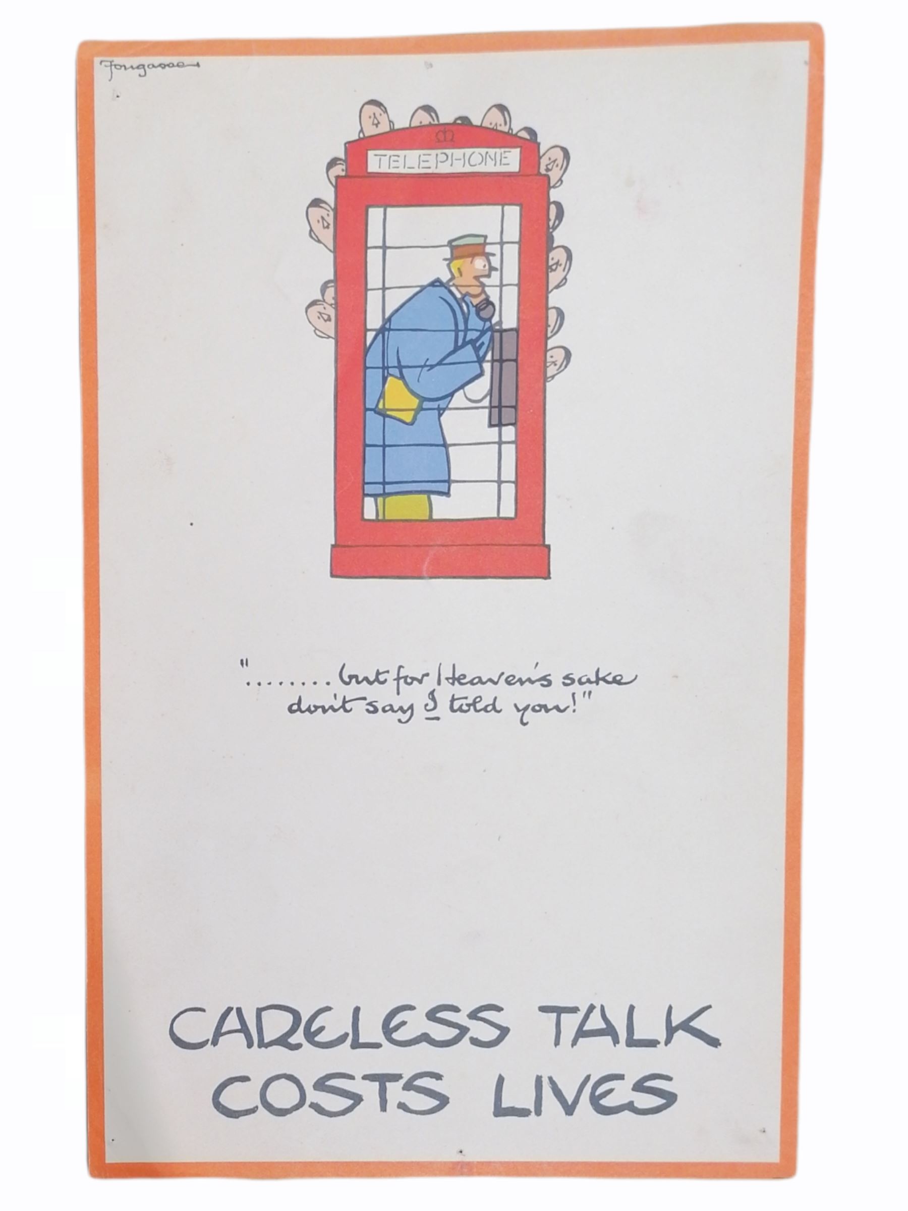 Fougasse (Cyril Kenneth Bird; British 1887-1965): 'Careless Talk Costs Lives' - Image 6 of 9