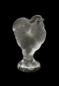 Lalique frosted glass model of a Cockerel