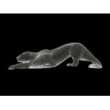 Lalique frosted glass 'Zeila Panther' designed by Marie-Claude