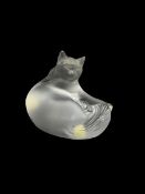 Lalique frosted glass model 'Happy Cat'