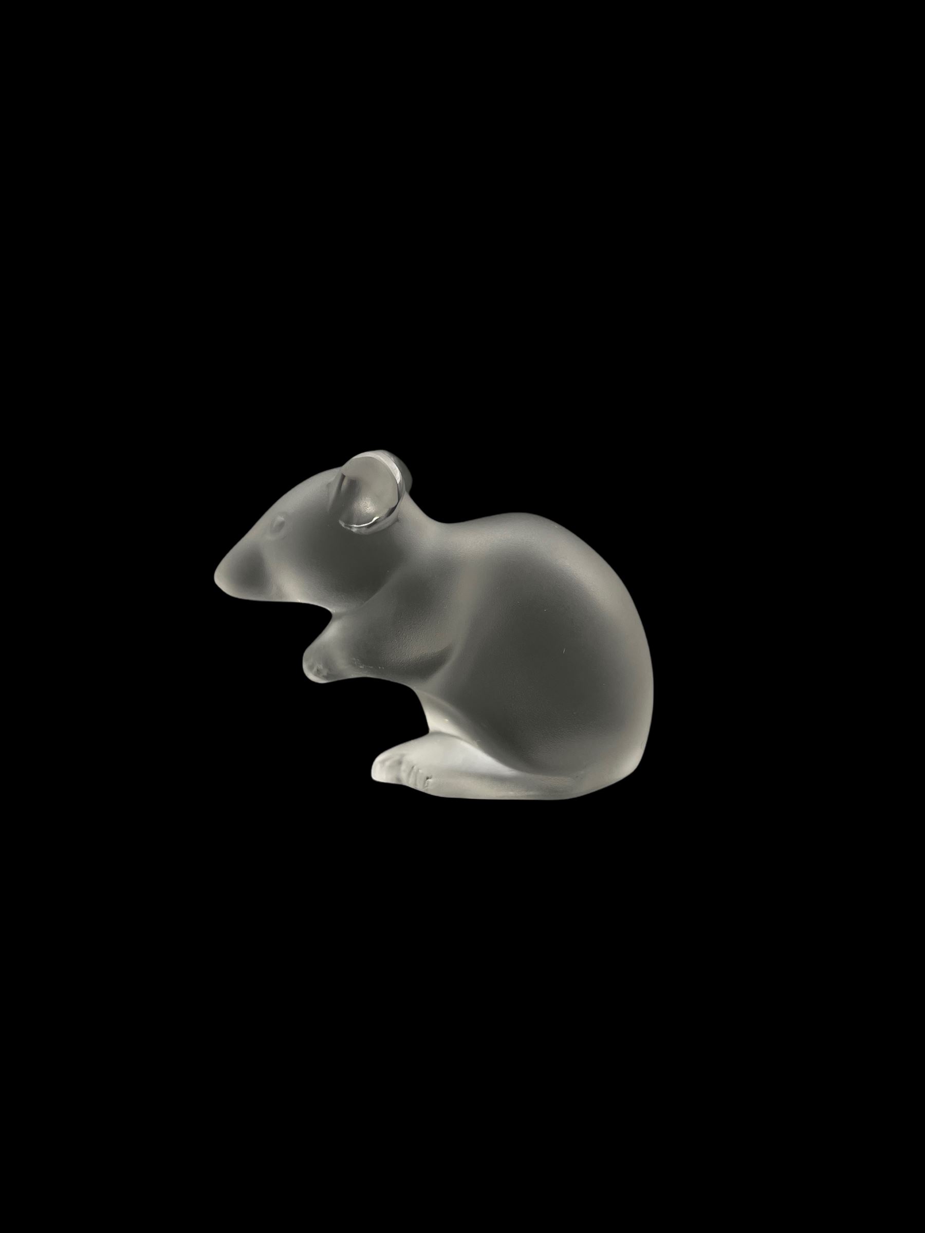Lalique frosted glass model of a Mouse - Image 2 of 3