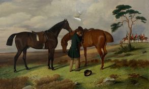 Robert Harrington (British 1800-1882): 'Meet of Hounds Cumberland'