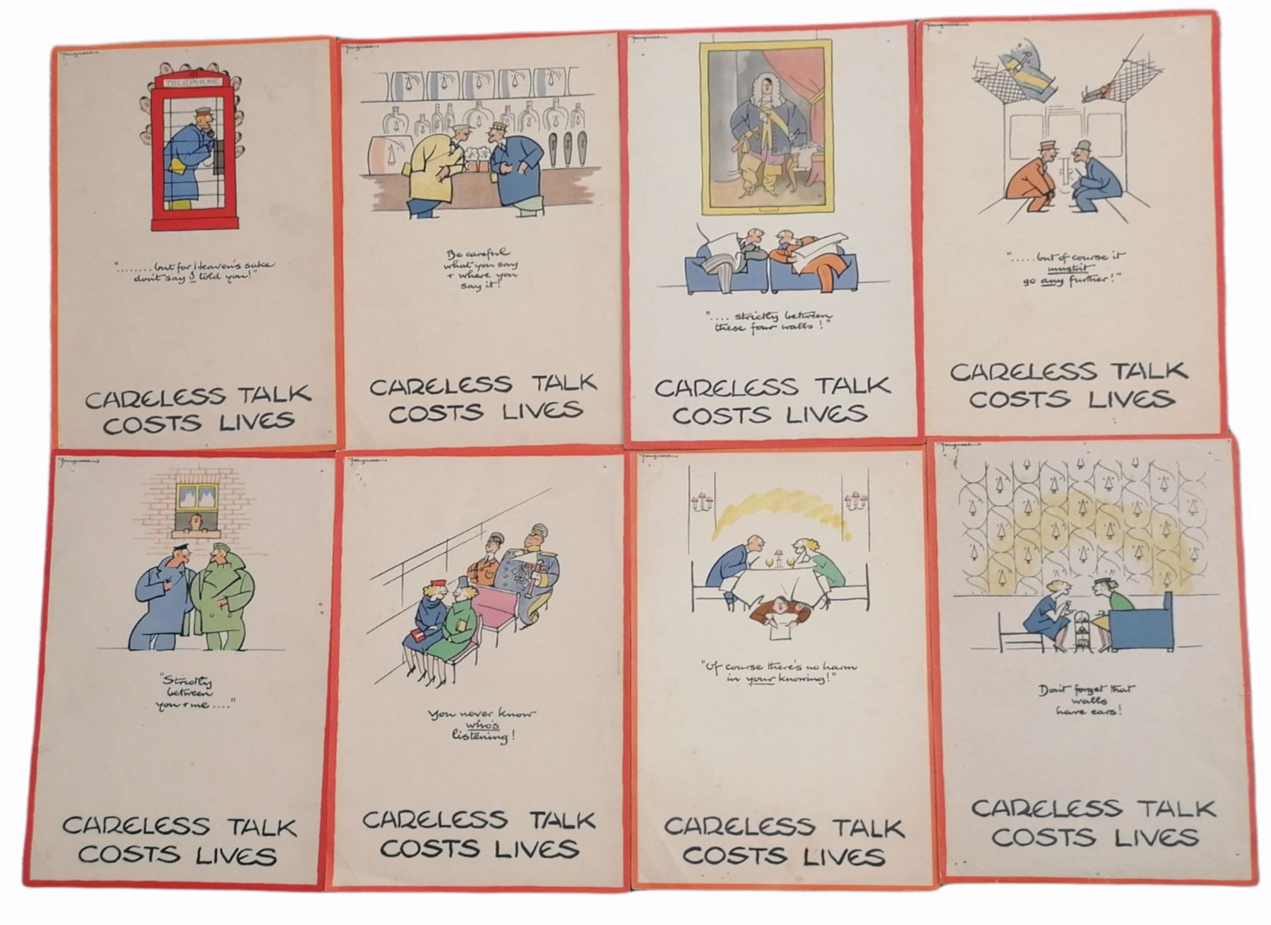 Fougasse (Cyril Kenneth Bird; British 1887-1965): 'Careless Talk Costs Lives'