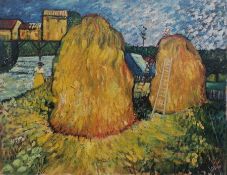 After Vincent Van Gogh (Dutch 1853-1890): 'Haystacks'