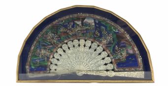 19th century Chinese Canton 'Mandarin' brise fan
