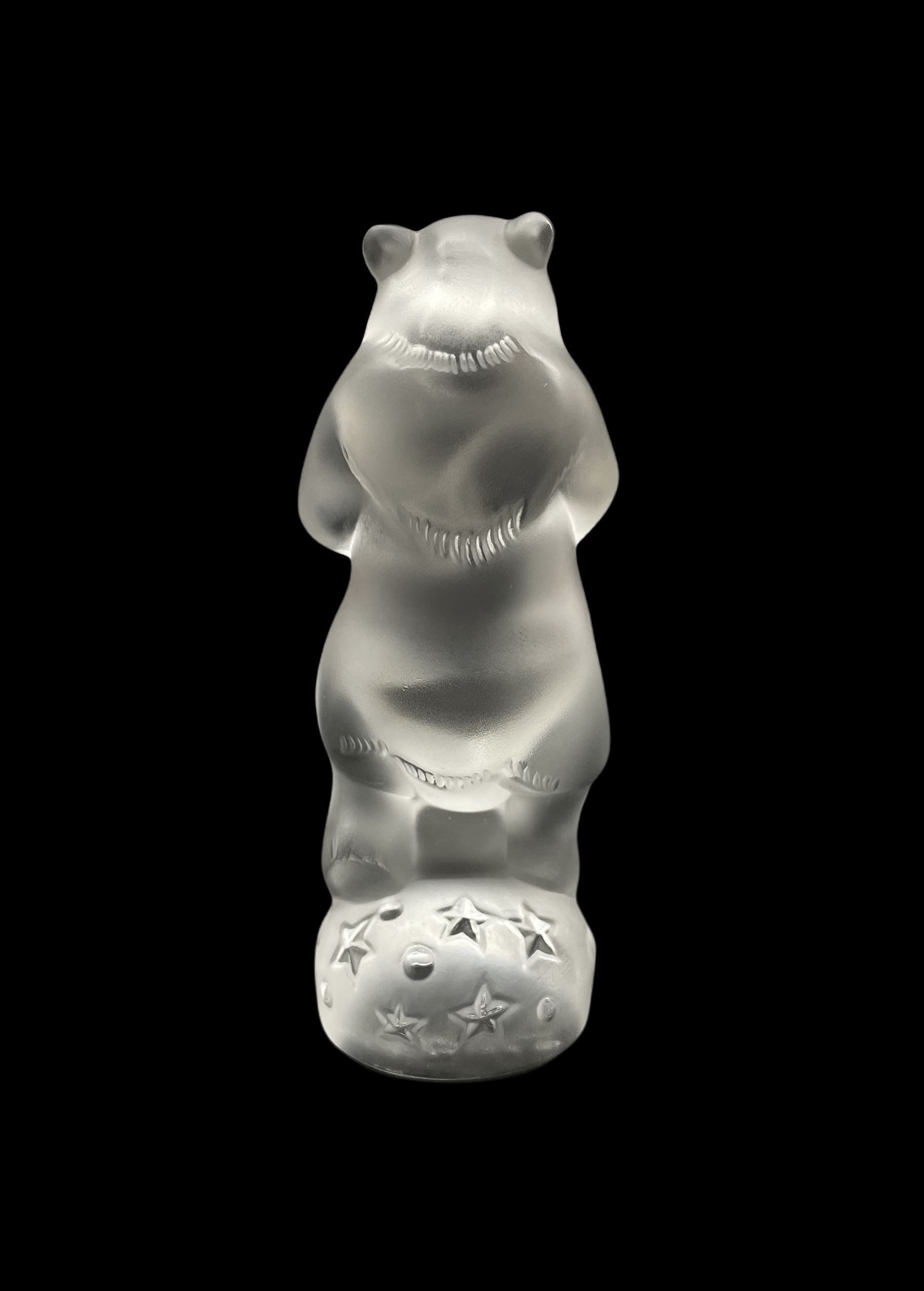 Lalique frosted glass model of a Performing Bear - Image 2 of 3