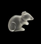 Lalique frosted glass model of a Mouse