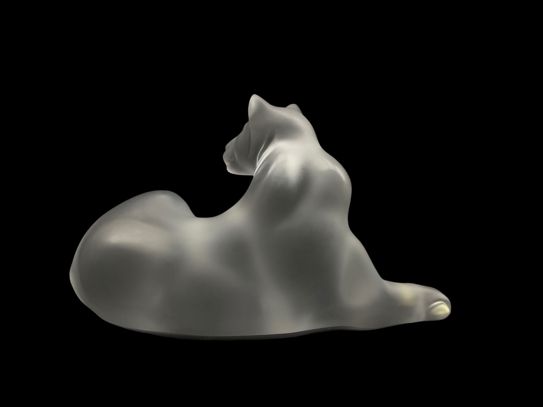 Lalique frosted glass model of a recumbent Lioness - Image 2 of 3