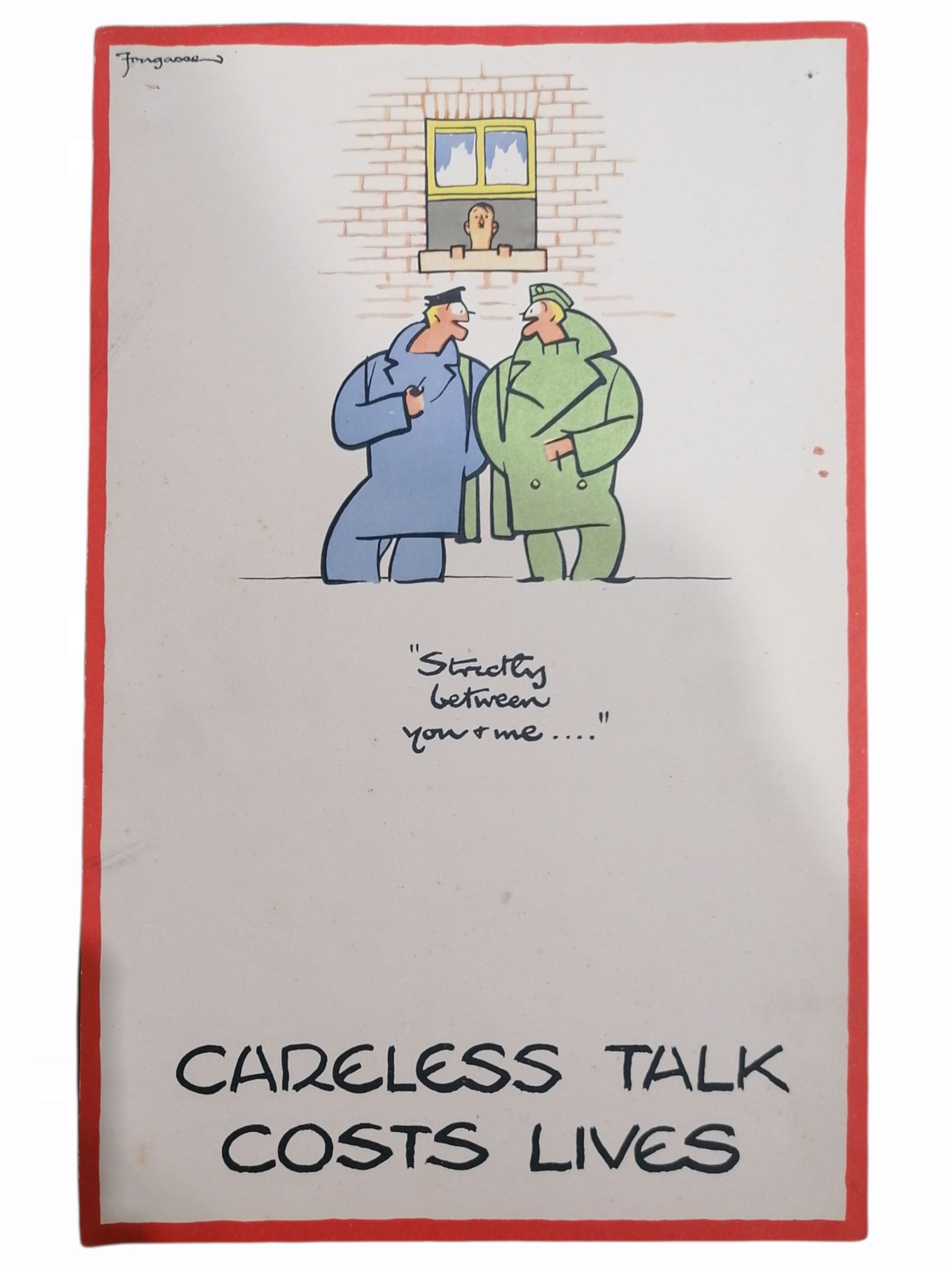 Fougasse (Cyril Kenneth Bird; British 1887-1965): 'Careless Talk Costs Lives' - Image 3 of 9