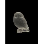 Lalique frosted glass model of an Owl