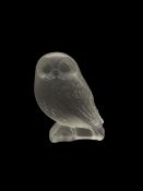 Lalique frosted glass model of an Owl