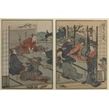 After Kitagawa Utamaro (Japanese 1753-1806): Teahouse Interior