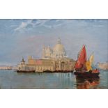 Henry Hubbard (British early 20th century): 'A View of Basilica di Santa Maria della Salute Venice