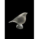 Lalique frosted glass model of a Robin