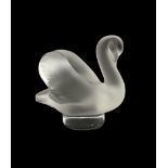 Lalique frosted glass model of a Swan