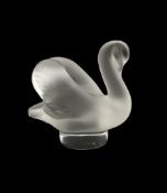 Lalique frosted glass model of a Swan