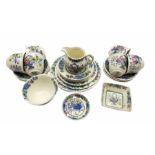 Masons Strathmore tea wares comprising six cups and saucers