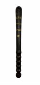 Victorian special constabulary truncheon inscribed in gilt 'Berks Special Constable' L38cm