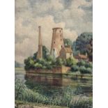 Karl Salsbury Wood (1888-1958): Riverside Windmill