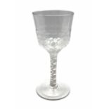 18th century wine glass with ogee bowl