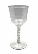 18th century wine glass with ogee bowl