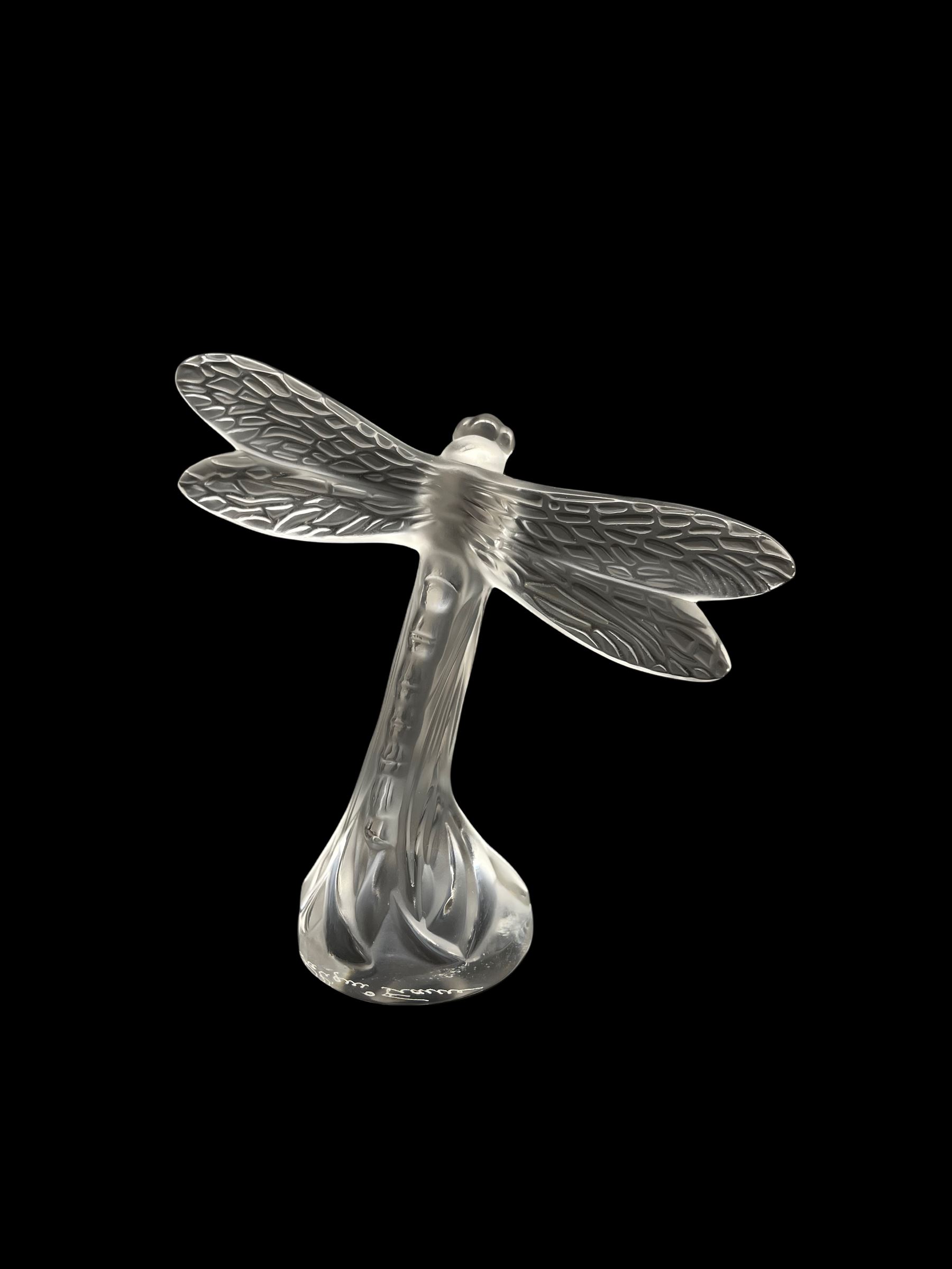 Lalique frosted glass model of a Dragonfly - Image 2 of 3