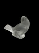 Lalique frosted glass model of a Sparrow