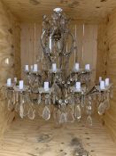 Large Venetian style glass chandelier