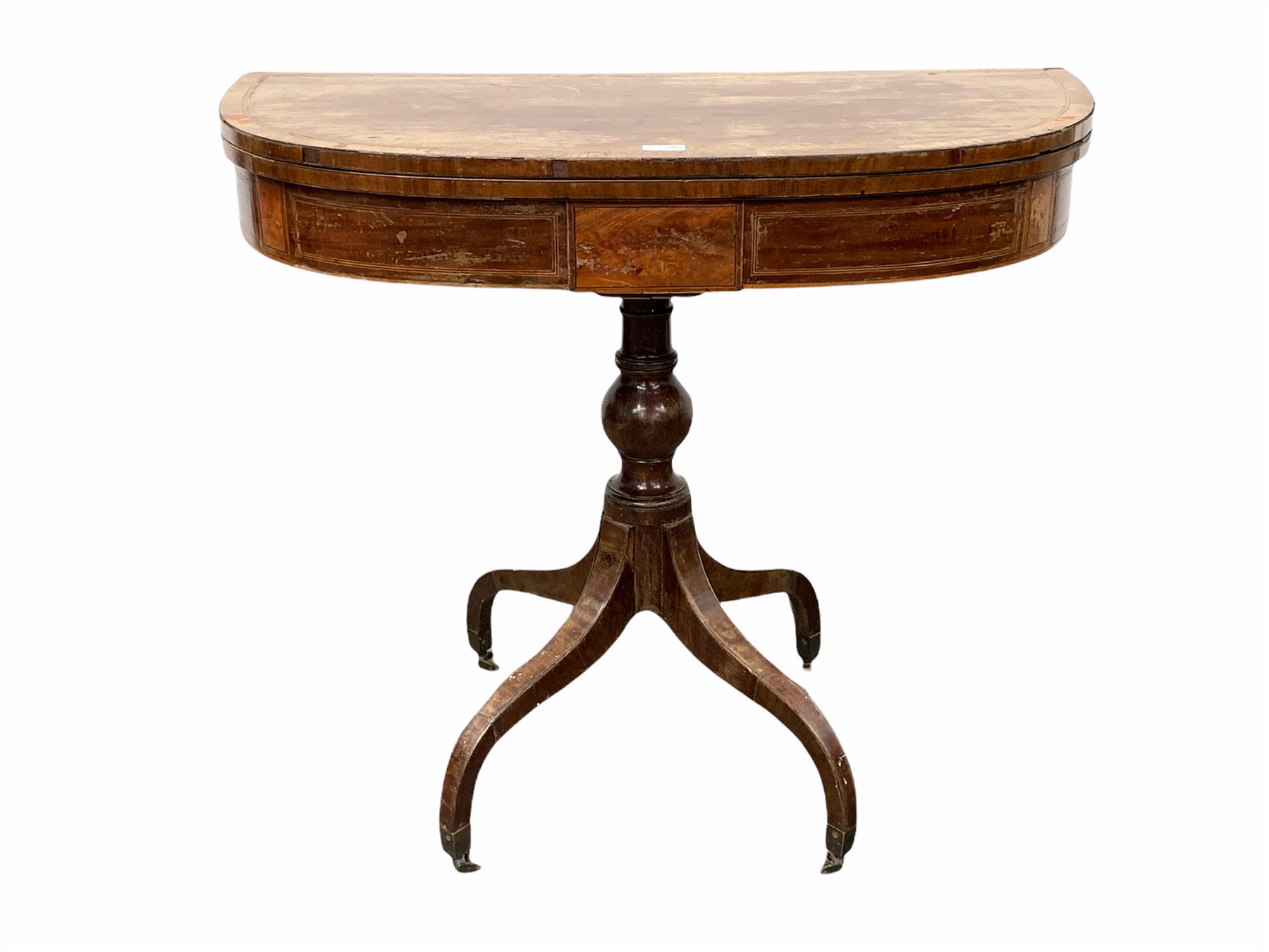 Regency mahogany fold over tea table - Image 3 of 3