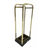 Early 20th century brass and iron stick stand