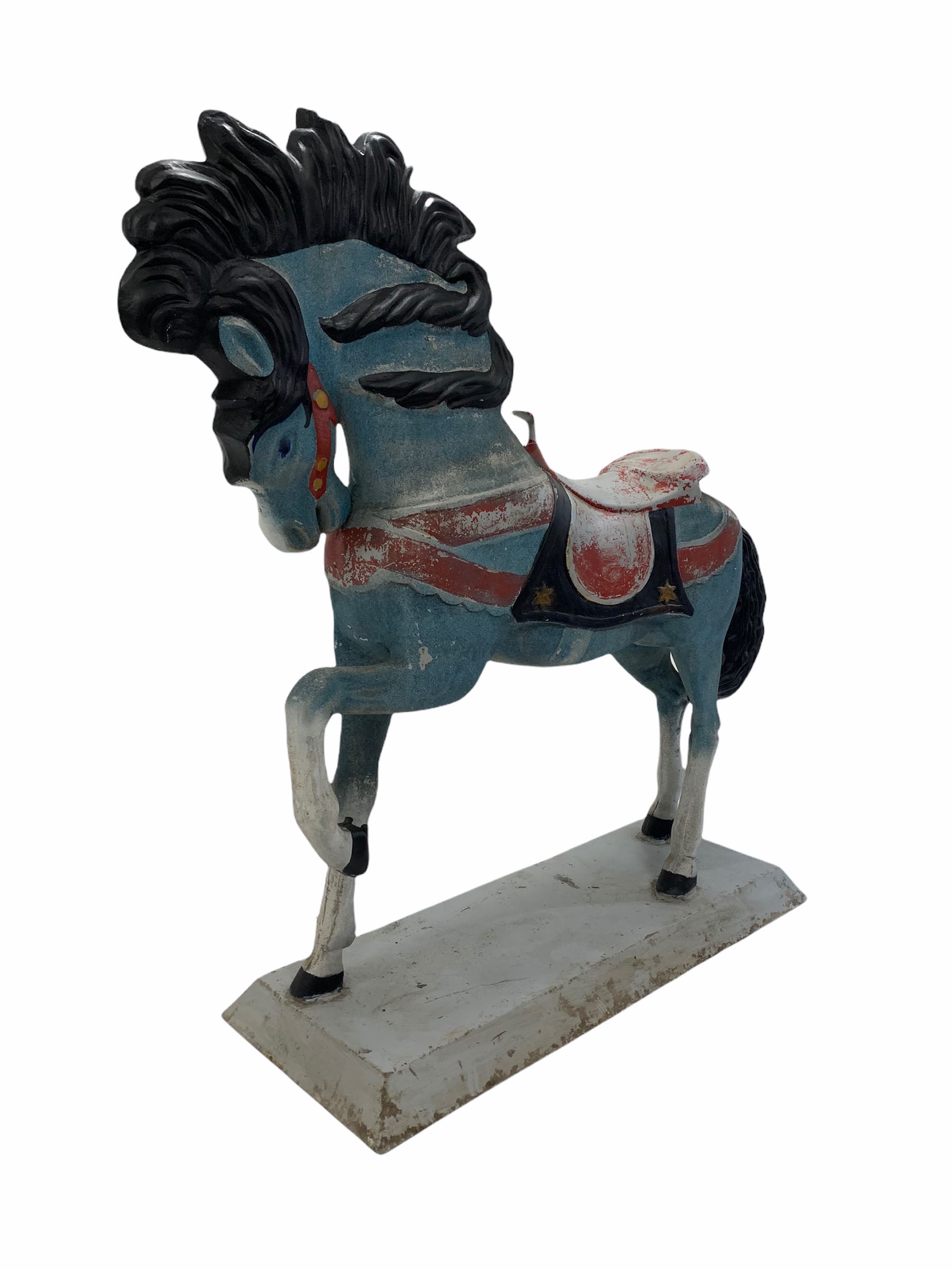 Large painted cast metal model of a horse - Image 2 of 3