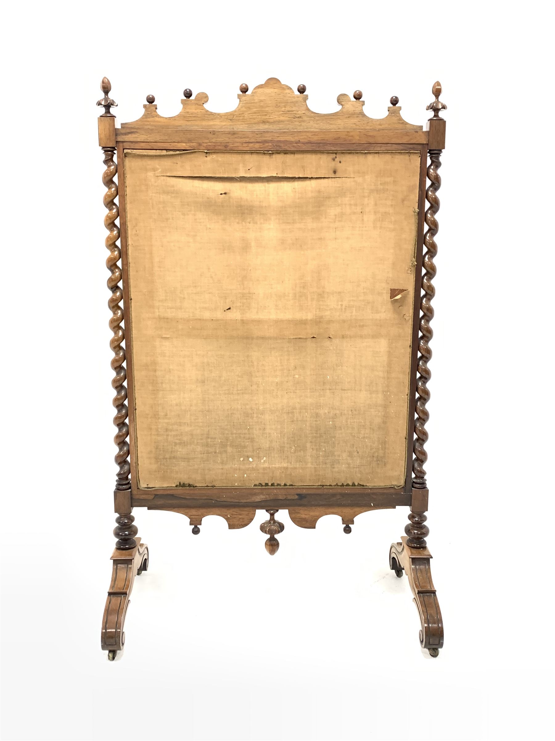 Victorian rosewood fire screen - Image 2 of 2