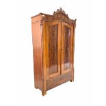 Continental mahogany veneered hanging wardrobe