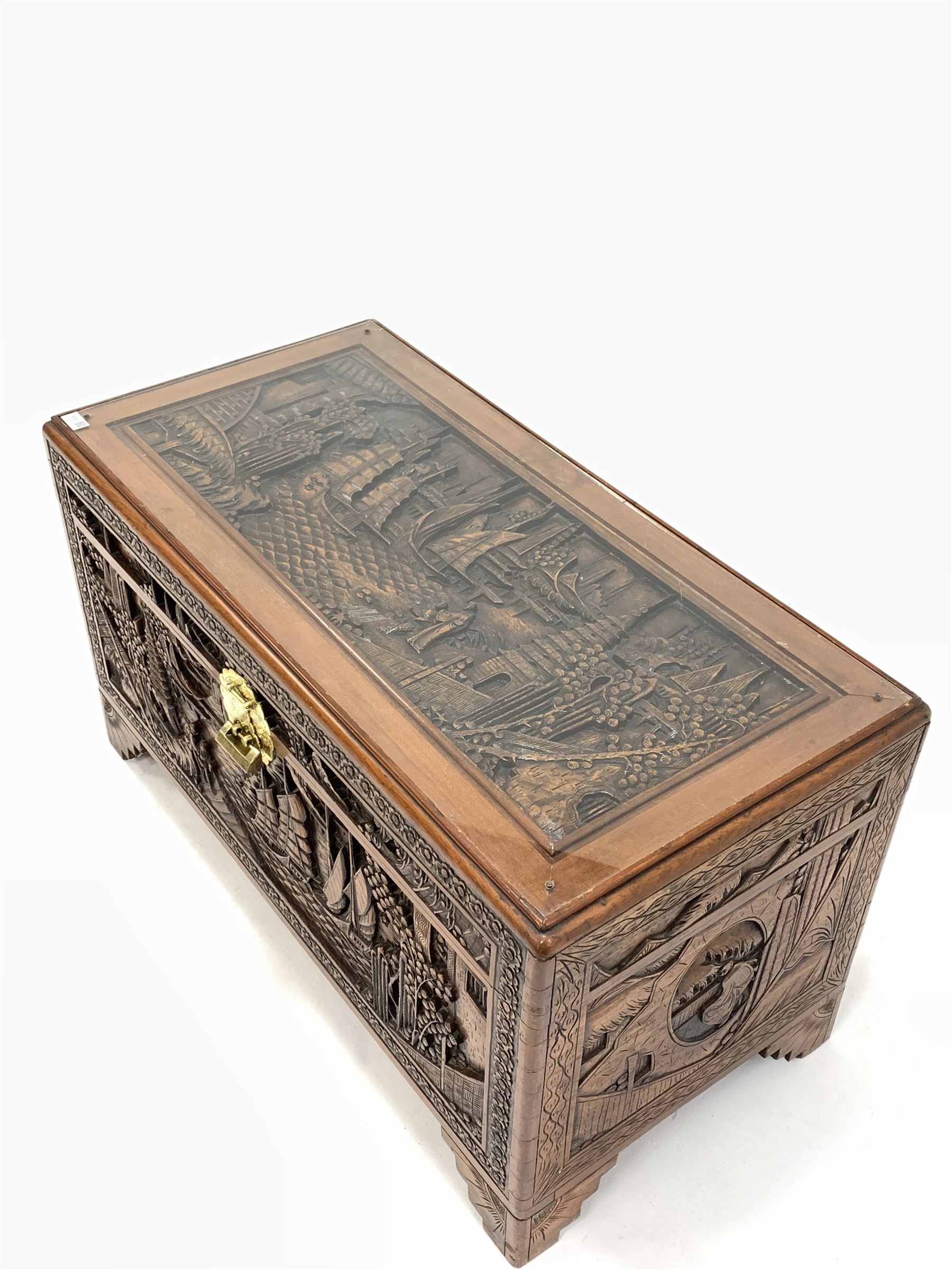 Chinese camphor wood chest - Image 3 of 4