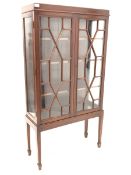 20th century mahogany display cabinet