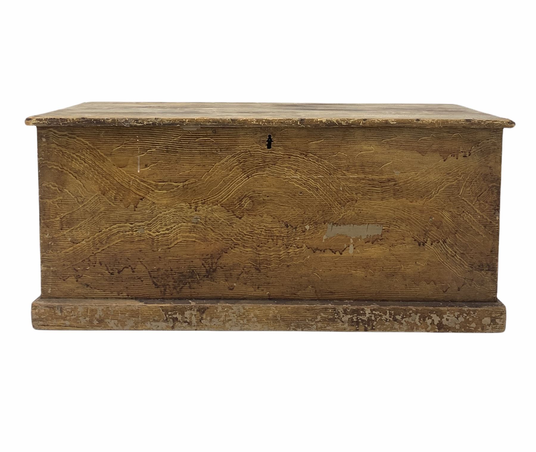 19th century scumbled pine blanket box - Image 2 of 4