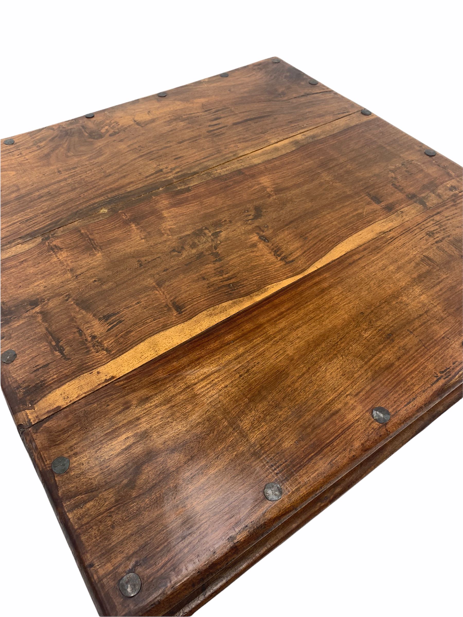 Eastern hardwood square coffee table - Image 3 of 3