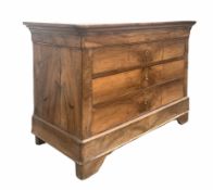 19th century continental walnut mule chest