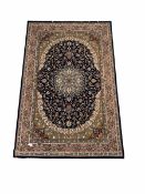 Persian Mashhad blue ground rug