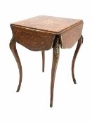 Early 20th century French kingwood marquetry occasional table