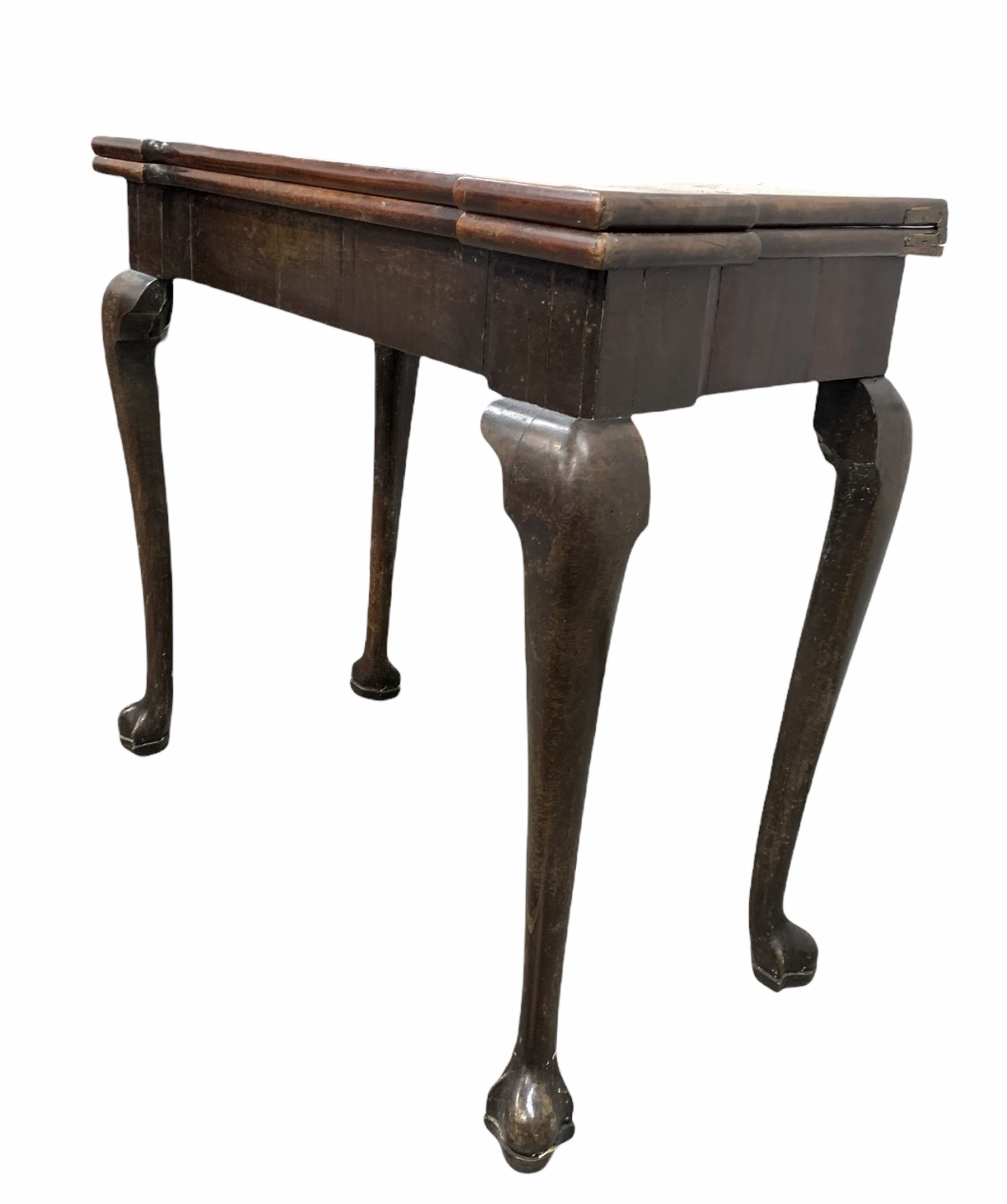 George II mahogany fold over tea table - Image 4 of 10