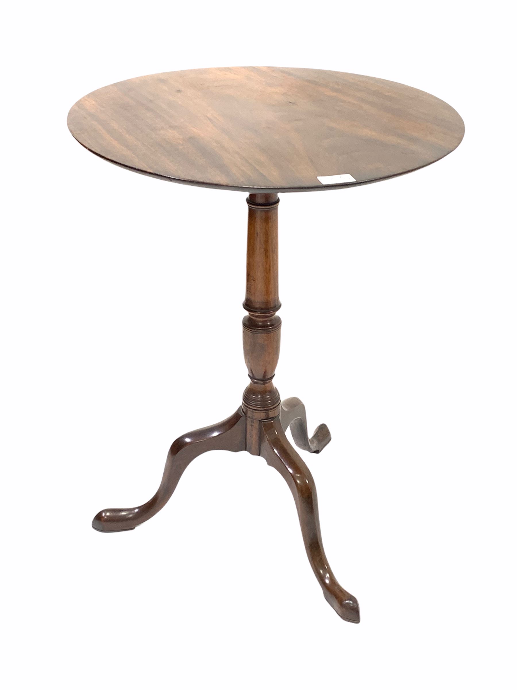 19th century mahogany tripod occasional table