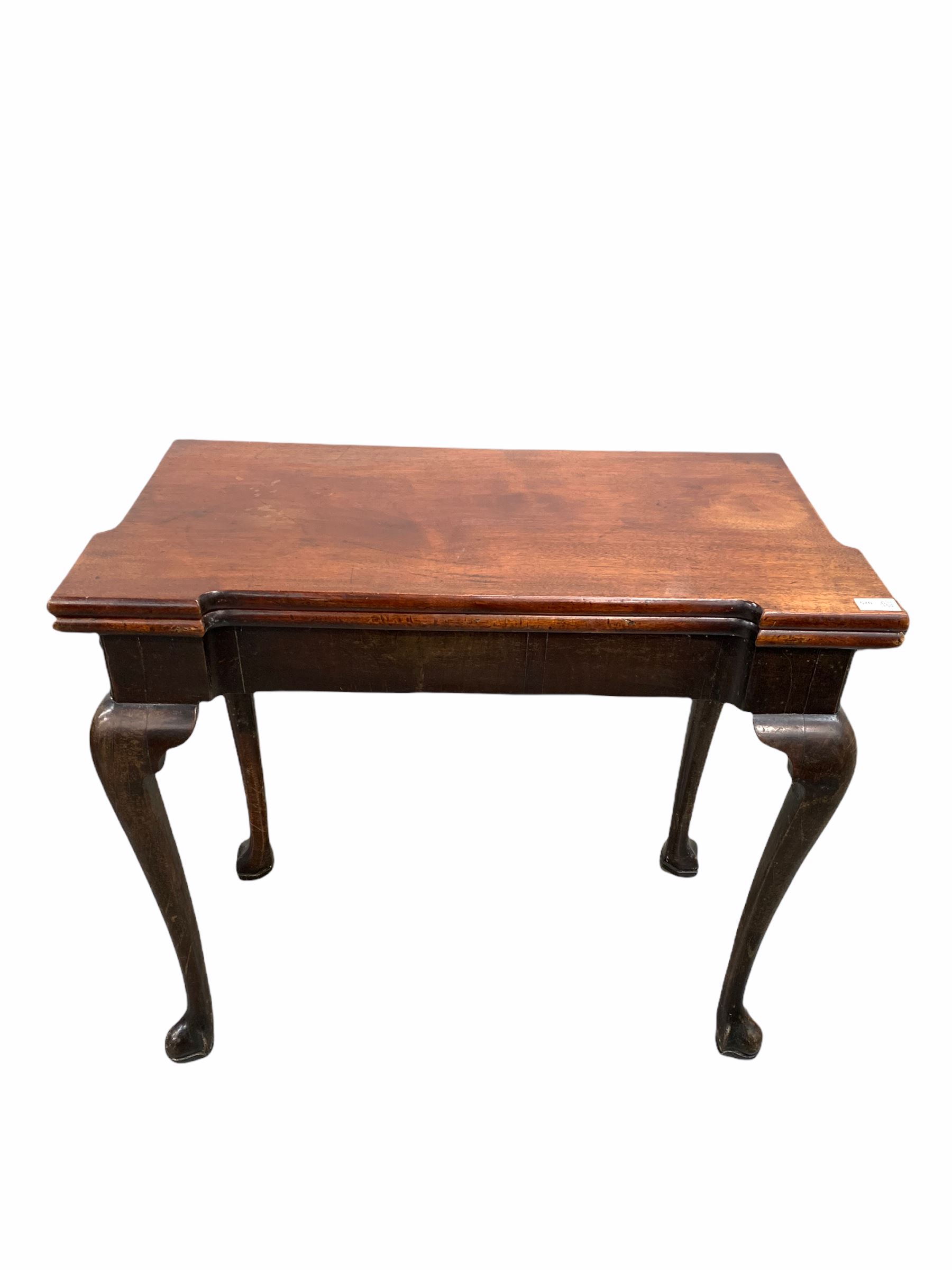 George II mahogany fold over tea table - Image 10 of 10